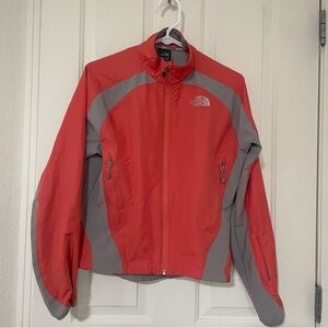 The North Face Flight Series Wind Breaker Jacket Size Small Pink & Gray Full zip